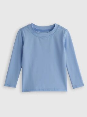 NWT QUINCE Long Sleeve Rash Guard Sky Blue Boys 4T 7193